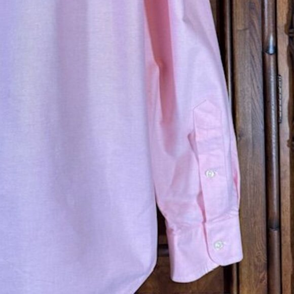 Ralph Lauren Polo Pink Brown Pony 100% Cotton Custom Fit Button Down Shirt - Picture 7 of 10